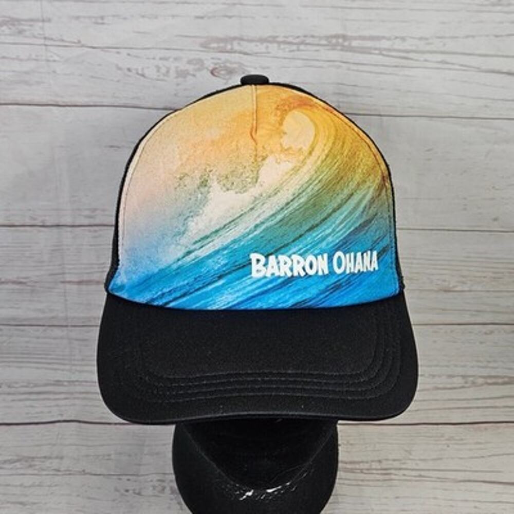 Barron Ohana Wave Ocean Trucker Hat Men's Snapback Adjustable PORT AUTHORITY